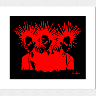 Punk Gang in Red by Blackout Design Posters and Art